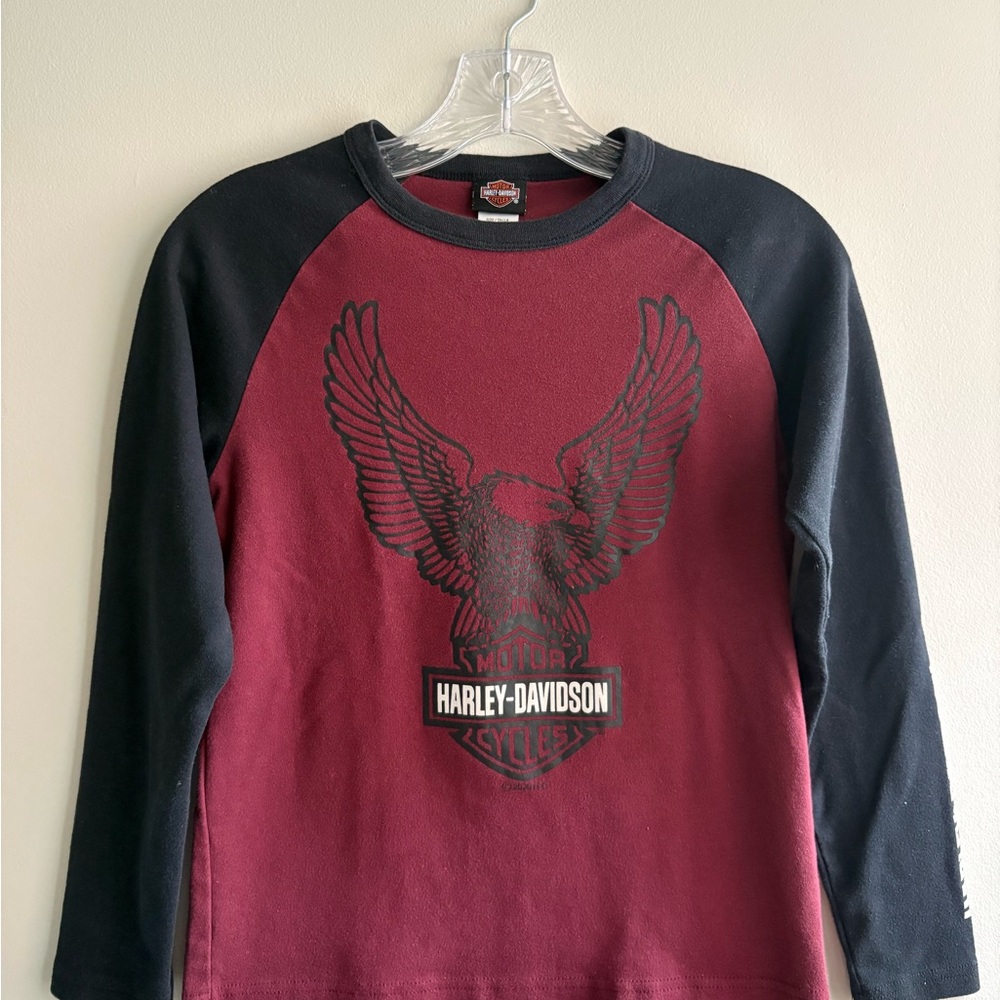 Vintage Harley-Davidson Raglan Kids Long Sleeve